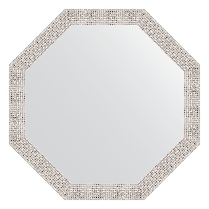 Зеркало в багетной раме, мозаика хром 46 мм, 53x53 см - Фото 1