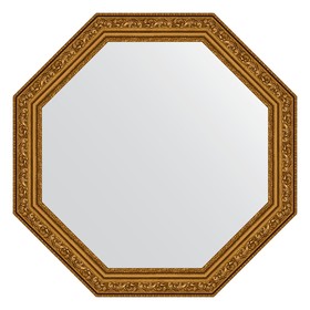 Зеркало в багетной раме, виньетка состаренное золото 56 мм, 55x55 см