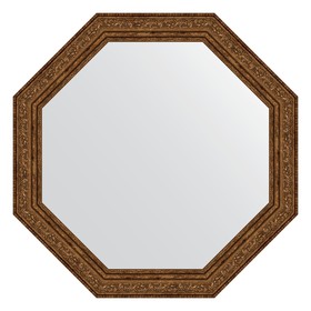 Зеркало в багетной раме, виньетка состаренная бронза 56 мм, 55x55 см