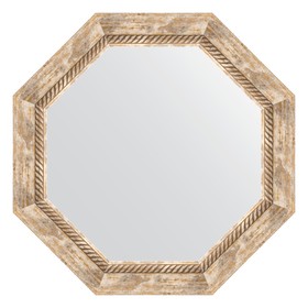 Зеркало в багетной раме, прованс с плетением 70 мм, 58x58 см