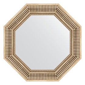 Зеркало в багетной раме, серебряный акведук 93 мм, 62x62 см