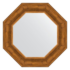 Зеркало в багетной раме, травленая бронза 99 мм, 64x64 см
