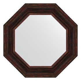 Зеркало в багетной раме, темный прованс 99 мм, 64x64 см