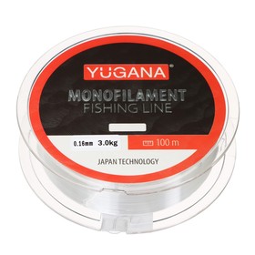 

Леска монофильная YUGANA, диаметр 0.16 мм, 3 кг, 100 м, прозрачная