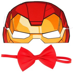 Набор карнавальный маска и бабочка "Железный человек", Мстители