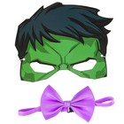 Набор карнавальный маска и бабочка "Халк", Мстители - фото 280843818