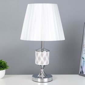 Настольная лампа "Севилья" Е27 40Вт бело-хромовый 25х25х42 см RISALUX