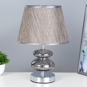 Настольная лампа "Венеция" Е27 40Вт хром-серебряный 21х21х33 см