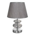 Настольная лампа "Венеция" Е27 40Вт хром-серебряный 21х21х33 см RISALUX - фото 23178644