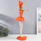 Сувенир полистоун подставка "Девушка ушки мишки" оранжевый 69х30х25 см - фото 6734199