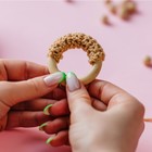 Набор колец для макраме, деревянные, d=1.8/3 см, 8 шт. - Фото 3