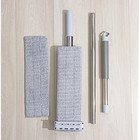 Швабра с отжимом Raccoon, алюминиевая платформа, 2 насадки из микрофибры, стальная ручка, 42×12,5×130 см - фото 157579