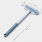 Щётка для окон Raccoon, длина 44 см, велюровая насадка 18.2×6.5 см, щётка для одежды 18.2×2 см, пластиковая щётка 2×14.5 см, силиконовый сгон 18.2 см - Фото 2