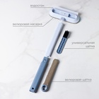 Щётка для окон Raccoon, длина 44 см, велюровая насадка 18.2×6.5 см, щётка для одежды 18.2×2 см, пластиковая щётка 2×14.5 см, силиконовый сгон 18.2 см - Фото 4