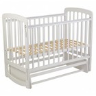 Кроватка детская Polini kids Simple 304, с маятником, цвет белый - фото 13437371