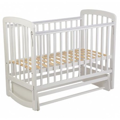 Кровать детская Polini kids Simple 304, с маятником, белая