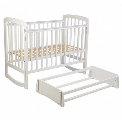 Кровать детская Polini kids Simple 304, с маятником, белая