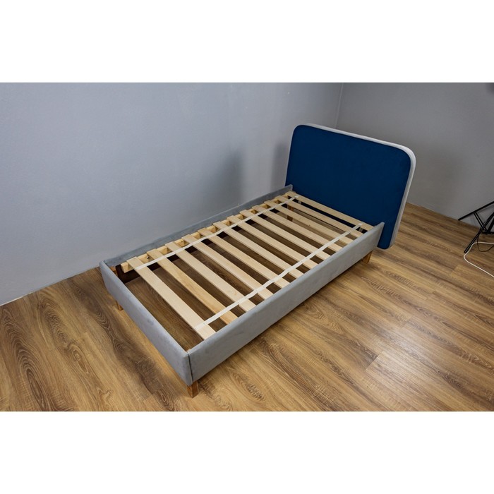 Кроватка «Седьмое небо» «Велутто», 160х80 см, цвет серый/синий - Фото 1