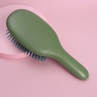 Расчёска массажная, 9 × 22 см, PVC коробка, цвет хакки/светло-зелёный - фото 24365460