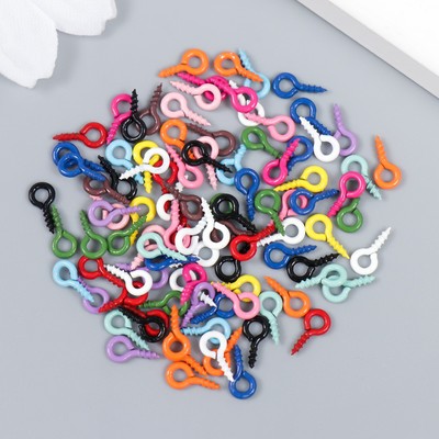 Винт-глазок для крепления картин, фоторам "Цвет" МИКС набор 100 шт 0,4х0,8 см