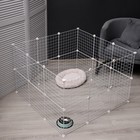 Вольер 24 секции металлический, 210×210×35 см, (звено 35×35 см), белый - Фото 1