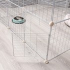 Вольер 24 секции металлический, 210×210×35 см, (звено 35×35 см), белый - Фото 4