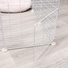 Вольер 24 секции металлический, 210×210×35 см, (звено 35×35 см), белый - Фото 6