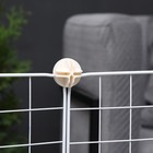 Вольер 24 секции металлический, 210×210×35 см, (звено 35×35 см), белый - Фото 7