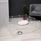 Вольер 12 секций, металлический, 105×105×35 см, (звено 35×35 см), белый - Фото 1