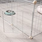 Вольер 12 секций, металлический, 105×105×35 см, (звено 35×35 см), белый - Фото 4