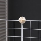 Вольер 12 секций, металлический, 105×105×35 см, (звено 35×35 см), белый - Фото 7