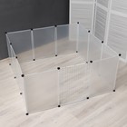 Вольер 12 секций пластиковый, (звено 50×70 см), белый - Фото 2