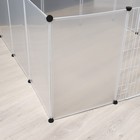 Вольер 12 секций пластиковый, (звено 50×70 см), белый - Фото 4