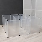 Вольер 24 секции пластиковый, (звено 50×70 см), белый - Фото 1