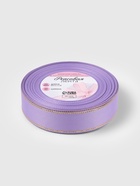 Лента репсовая, с золотым люрексом, 25 мм, 23±1 м, сиреневая №021 - Фото 3