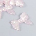 Декор для творчества пластик "Бантик бледно-розовый" светится в темноте 0,8х2,4х3,4 см - фото 302415227