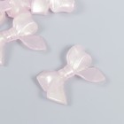 Декор для творчества пластик "Бантик бледно-розовый" светится в темноте 0,8х2,4х3,4 см - Фото 2