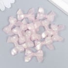 Декор для творчества пластик "Бантик бледно-розовый" светится в темноте 0,8х2,4х3,4 см - Фото 3