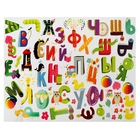 Игра-бродилка и плакат с буквами "Веселая азбука" с набором наклеек - Фото 4