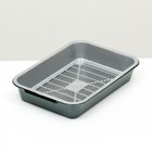 Туалет средний с сеткой 36×26×6.5 см, серый/зелёный - Фото 5