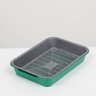 Туалет средний с сеткой 36×26×6.5 см, серый/зелёный - Фото 2