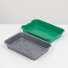 Туалет средний с сеткой 36×26×6.5 см, серый/зелёный - Фото 7