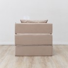 Бескаркасное кресло-кровать «Эссен», велюр, цвет бежевый - Фото 3