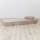 Бескаркасное кресло-кровать «Эссен», велюр, цвет бежевый - Фото 5