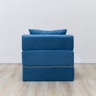 Бескаркасное кресло-кровать «Эссен», ткань велюр, цвет синий - Фото 3