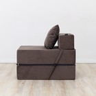 Бескаркасное кресло-кровать «Эссен», ткань велюр, цвет коричневый - Фото 2