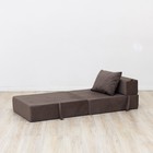 Бескаркасное кресло-кровать «Эссен», ткань велюр, цвет коричневый - Фото 4