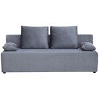 Прямой диван «Бёрн», механизм еврокнижка, велюр, цвет серый - Фото 1