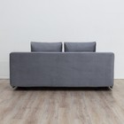 Прямой диван «Бёрн», механизм еврокнижка, велюр, цвет серый - Фото 4