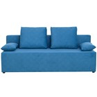 Прямой диван «Бёрн», механизм еврокнижка, велюр, цвет синий - Фото 1